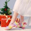 imageDufannie Girls Dress Shoes Low Heel Princess Flats Mary Jane Flower Wedding Party Glitter Shoes for Kids ToddlerElegant Sequin Rainbow