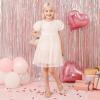 imageDufannie Girls Dress Shoes Low Heel Princess Flats Mary Jane Flower Wedding Party Glitter Shoes for Kids ToddlerGenerous Shimmer Gold