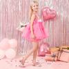 imageDufannie Girls Dress Shoes Low Heel Princess Flats Mary Jane Flower Wedding Party Glitter Shoes for Kids ToddlerGenerous Shimmer Rainbow