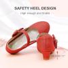 imageDufannie Girls Dress Shoes Low Heel Princess Flats Mary Jane Flower Wedding Party Glitter Shoes for Kids ToddlerGenerous Shimmer Red