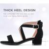 imageDufannie Girls Sandals Low Heels Dress Pump Ankle Strap Open Toe Flower Girl Wedding Party for Toddler Little Big KidCross Nubuck Black