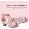 imageDufannie Toddler Little Big Kid High Heels Flower Girls Party Dress Shoes Glitter Pump SandalsCross Patent Pink