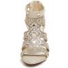 imageDufannie Toddler Little Big Kid High Heels Flower Girls Party Dress Shoes Glitter Pump SandalsSquaregold