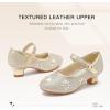 imageDufannie Girls Dress Shoes Low Heel Princess Flats Mary Jane Flower Wedding Party Glitter Shoes for Kids ToddlerClassic Rhinestone Cham