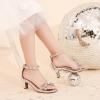 image:imageDufannie Girls High Heels Sandals Girls Dress Shoes Rhinestone Open Toe Ankle Strap Kids Pumps Sandals Flower Wedding Church Party Dance for Little Big KidSilver