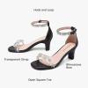 image:imageDufannie Girls High Heels Sandals Girls Dress Shoes Rhinestone Open Toe Ankle Strap Kids Pumps Sandals Flower Wedding Church Party Dance for Little Big KidBlack