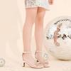 image:imageDufannie Girls High Heels Sandals Girls Dress Shoes Rhinestone Open Toe Ankle Strap Kids Pumps Sandals Flower Wedding Church Party Dance for Little Big KidWhite Pu